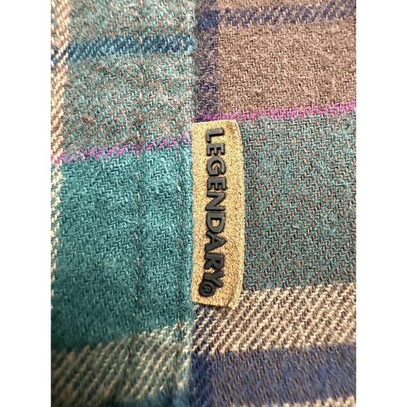 Legendary Whitetails Buck Camp‎ Flannel Shirt Mens Large Plaid Corduroy Trim - Picture 5 of 16